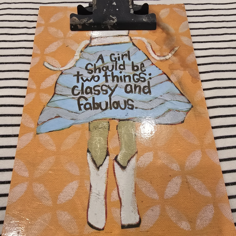 Orange and Blue Decorative Clipboard